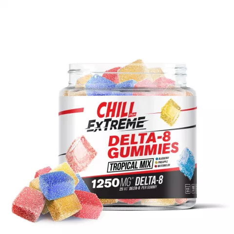 Chill Plus Delta-8 THC Extreme Tropical Mix Gummies – 1250X