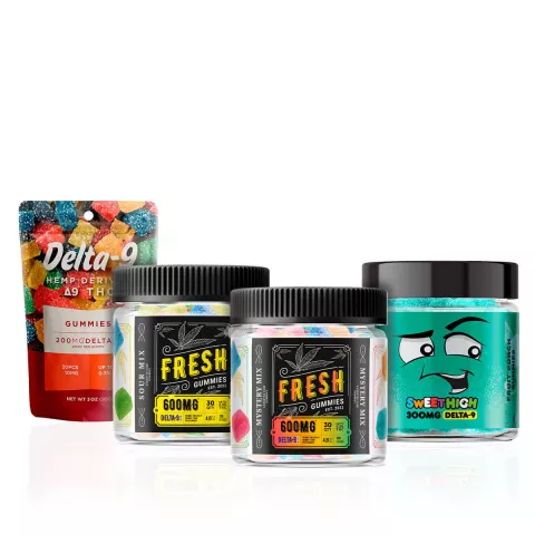 Delta-9 THC Gummies Variety – 4 Pack Bundle