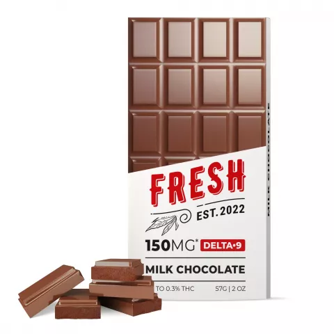 Fresh Delta-9 THC Chocolate Bar – Milk Chocolate – 150MG